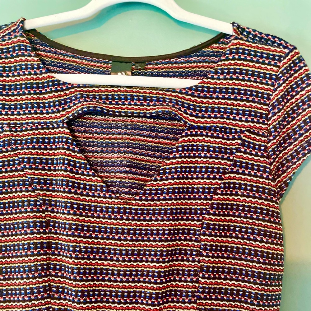 Trixxi Sun dress // Size LG // knitted pattern dress // mid length
